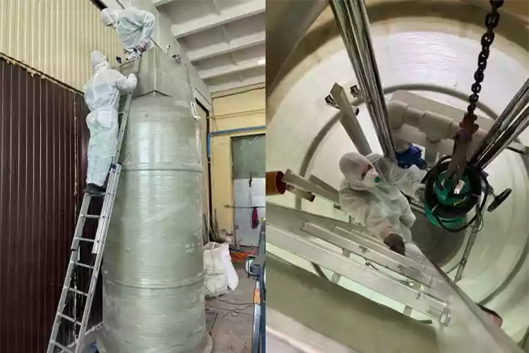 Насосная станция из стеклопластика для хозбытового стока